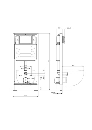 Сет унитаз + инсталляция Aquatek SET AQUATEK ВЕГА cmp-017